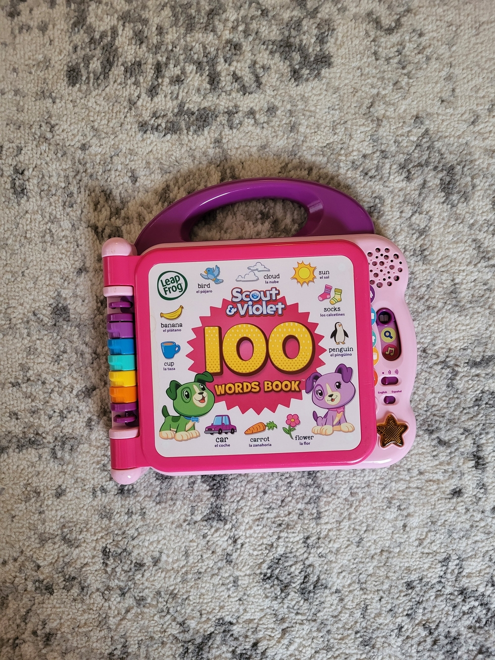 LeapFrog Scout & Violet 100 Words Book - Pink/Purple